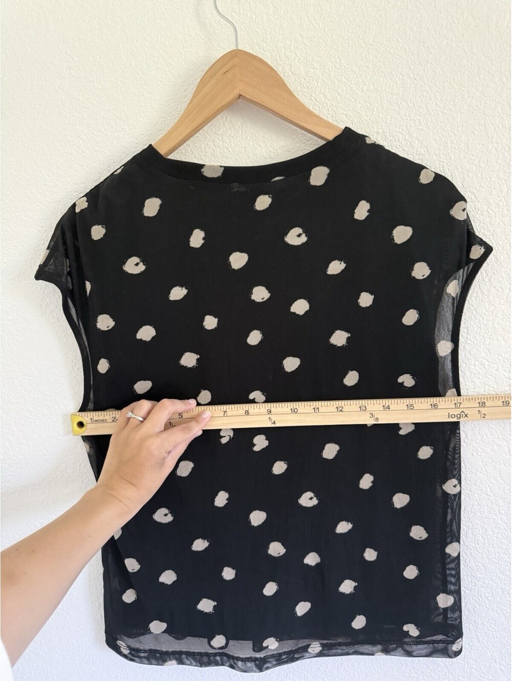 Evereve Mcclane Muscle Top Women's Size X-Small Polka Dot Printed Blouse - Picture 6 of 7